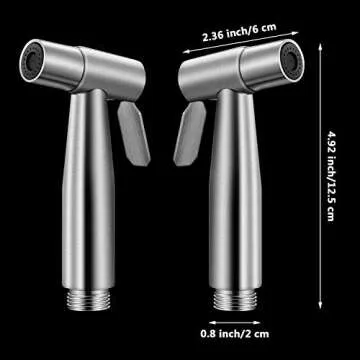Mudder Bidet Sprayer Head Set - 2 Pieces Stainless Steel Attachment for Toilets and Cleaning