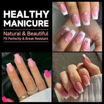 Buy UNA GELLA Short Square Nail Tips 504 Pcs for Perfect Nails