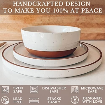 Mora Porcelain Dinner Plate Set - Elegant Durable Safe