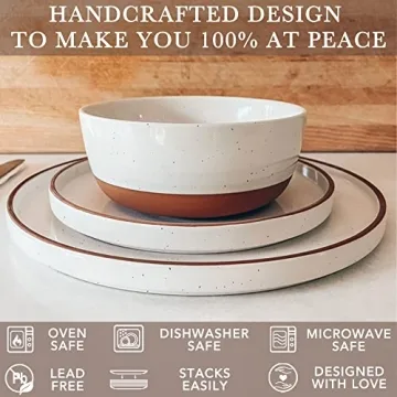 Mora Porcelain Dinner Plate Set - Elegant Durable Safe