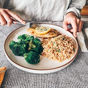 Mora Porcelain Dinner Plate Set - Elegant Durable Safe