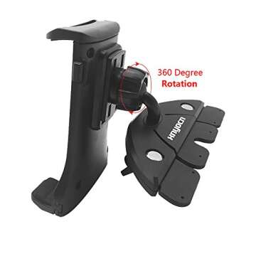 Xnyocn Universal Tablet and Smartphone CD Slot Car Mount Holder Cradle for iPad Pro 9.7", iPad Air Mini, Samsung Galaxy Tab S8 S8+, Google Nexus 7, iPhone 8/8 Plus 7/7 Plus & More