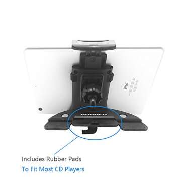 Xnyocn Universal Tablet and Smartphone CD Slot Car Mount Holder Cradle for iPad Pro 9.7", iPad Air Mini, Samsung Galaxy Tab S8 S8+, Google Nexus 7, iPhone 8/8 Plus 7/7 Plus & More