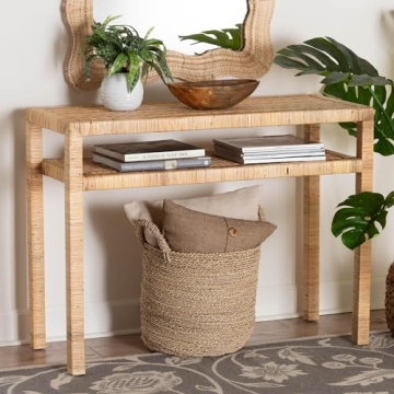 Kalimantan Natural Rattan Console Table for Stylish Decor