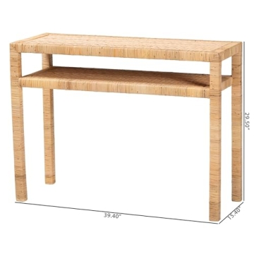Kalimantan Natural Rattan Console Table for Stylish Decor