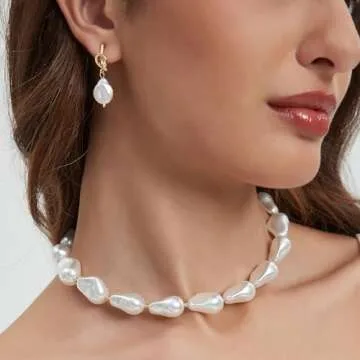 Stunning Baroque Pearl Choker Necklace for Women