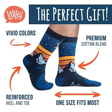 I'd Rather Be In The Mountains - Fun Socks for Adventure Enthusiasts