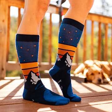 Funny Socks for Adventure Lovers - I'd Rather Be in the Mountains