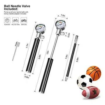 Bike Tire Repair Tool Kit with Mini Gauge Hand Pump, Including 210PSI Bicycle Air Pump Fit Schrader Presta, 16 in 1 Multi Bicycle Fix Tools, Tire Puncture Repair Kit and One Cycling Seat Pack…