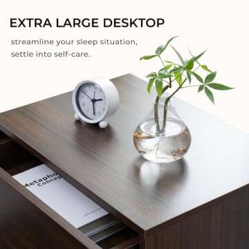 i-aplus LED Night Stand Set of 2 for Modern Bedrooms