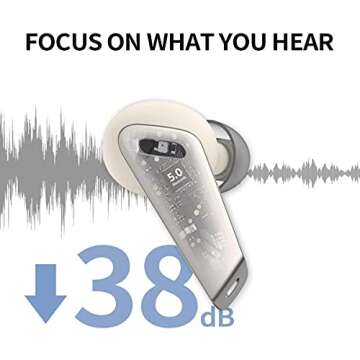 Edifier NB2 Pro True Wireless Earbuds - 6 Mics - Hybrid Active Noise Cancelling - Bluetooth 5.0 Wireless Earphone - 32H Play Time - USB-C - App Control- Ivory