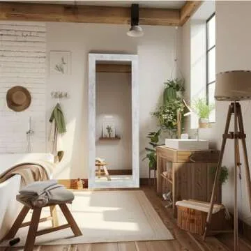MELOMOIR Rustic Full Length Mirror with Wood Frame