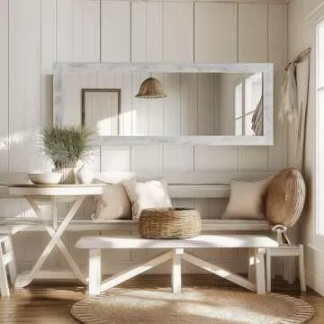 MELOMOIR Rustic Full Length Mirror with Wood Frame