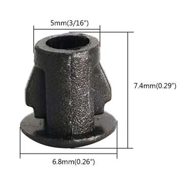 Alamic Hole Plugs 3/16" Plastic Flush Type Hole Plugs Snap in Locking Hole Tube Screw Caps Drilling ...