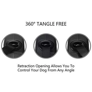 Lyderpet Dog Leash Retractable for Medium/Small Dogs, All Black Retractable Leash Lightweight for Walking Dog, Easy to Lock and Hold