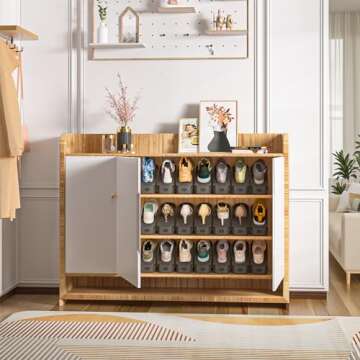 Neprock Shoe Slots Organizer, Shoe Storage Organizer Shoe Slots Organizer, Shoe Rack Organizer Space Saver Organizador De Zapatos for Closet Organization(12 Pack)(Grey)