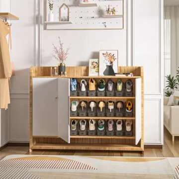 Neprock Shoe Slots Organizer, Shoe Storage Organizer Shoe Slots Organizer, Shoe Rack Organizer Space Saver Organizador De Zapatos for Closet Organization(12 Pack)(Grey)