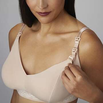 Willow Hands Free Luxe Pumping Bra, Medium, Champagne, Pumping and Nursing Bra with Double Extender Clips, Pair 3.0 Go Wearable Breast Pumps, Machine Washable