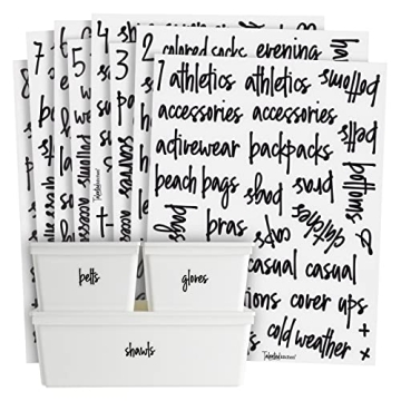 224 Pre-Printed Closet Labels Organize Storage Bins