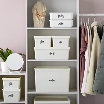 224 Pre-Printed Closet Labels Organize Storage Bins