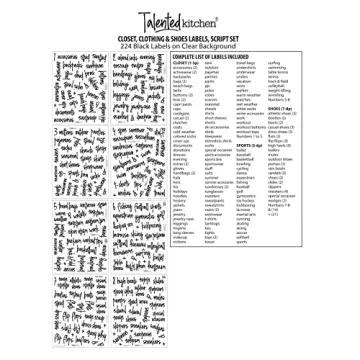 224 Pre-Printed Closet Labels Organize Storage Bins