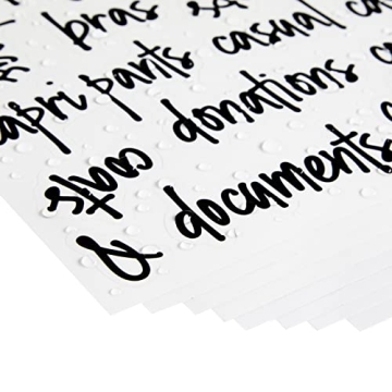 224 Pre-Printed Closet Labels Organize Storage Bins