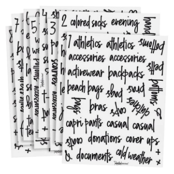 224 Pre-Printed Closet Labels Organize Storage Bins