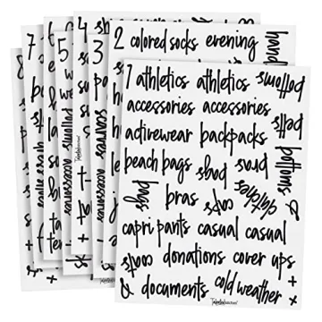 224 Pre-Printed Closet Labels Organize Storage Bins