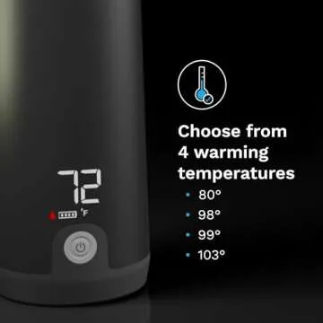 Baby Brezza Superfast Portable Baby Bottle Warmer – 50% Faster - Travel Breastmilk Warmer and Formula Warmer - Safe, Even Heating - Up to 9oz - No Adapters, White