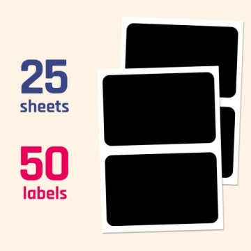 Ultimate Erasable Labels, 50-Pack Chalkboard Stickers