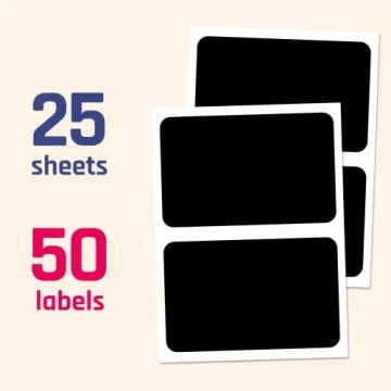 Ultimate Erasable Labels, 50-Pack Chalkboard Stickers