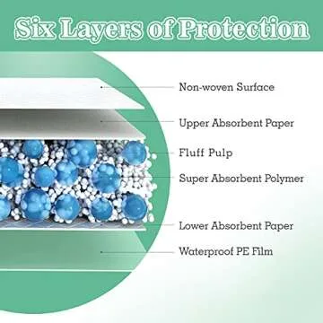 MILDPLUS Extra Large Bed Pads with Adhesive Strips