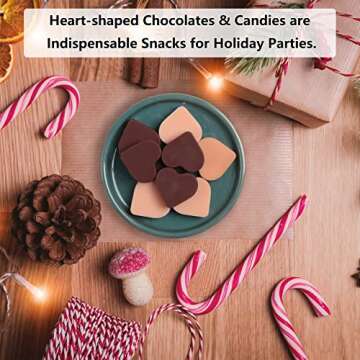 Heart Silicone Molds, 63 Large Heart Chocolate Mold for Baking Candy Gummy Jelly, Lovely Heart Shaped Chocolate Molds, Heart Candy Mold for Birthday & Valentine's Day Gifts for Women Men Lovers