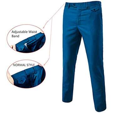 YIMANIE Men's 3-Piece Slim Fit Formal Suit Set