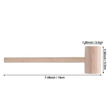 12 Pack Wooden Crab Mallets Natural Hardwood Crab Hammers Lobster Seafood Crackers