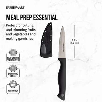 Farberware 3.5-Inch Self-Sharpening Paring Knife for Precision Cooking