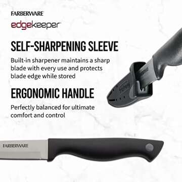 Farberware 3.5-Inch Self-Sharpening Paring Knife for Precision Cooking
