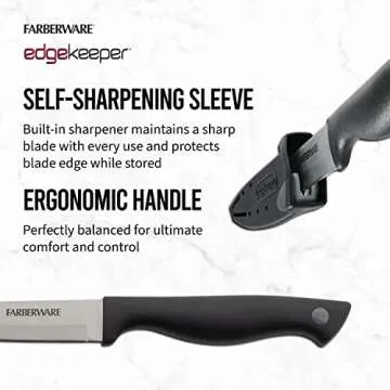 Farberware 3.5-Inch Self-Sharpening Paring Knife for Precision Cooking