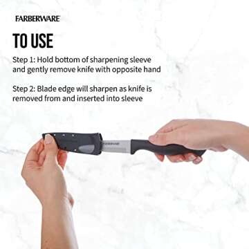 Farberware 3.5-Inch Self-Sharpening Paring Knife for Precision Cooking