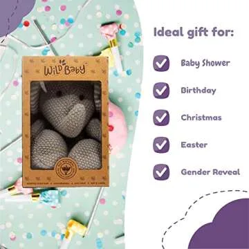 WILD BABY Elephant Weighted Stuffed Animal for Kids