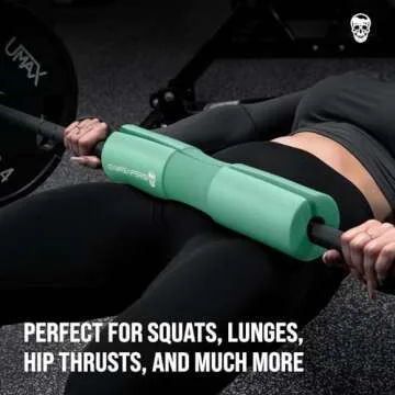 Gymreapers Barbell Squat Pad - Protective Bridge Pad For Hip Thrust, Squats, Lunges - Hip Support, Neck Protection For Bar (Mint)