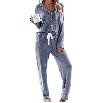 Aamikast Two-piece Knit Pajama Set for Relaxation and Comfort