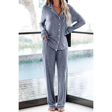 Aamikast Two-piece Knit Pajama Set for Relaxation and Comfort