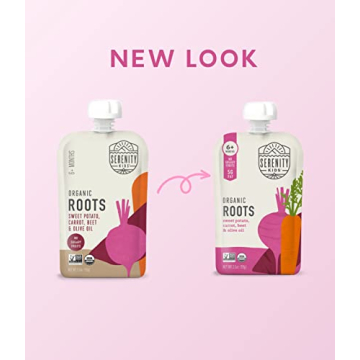 Serenity Kids Organic Veggie Puree Baby Food Pouches - 6 Count