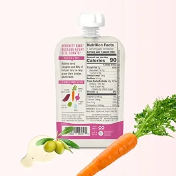Serenity Kids Organic Veggie Puree Baby Food Pouches - 6 Count