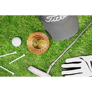 Golf Ball Shaped Whiskey Chillers, Single Whiskey Glass & Storage Bag - Non Lead Crystal Whiskey Stones for Chilling Vodka, Whiskey & Scotch - Fun Cocktail Glasses - Golf Drinking Accessories
