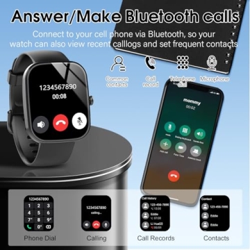 Smart Watch with HD Screen, Fitness & Call Features