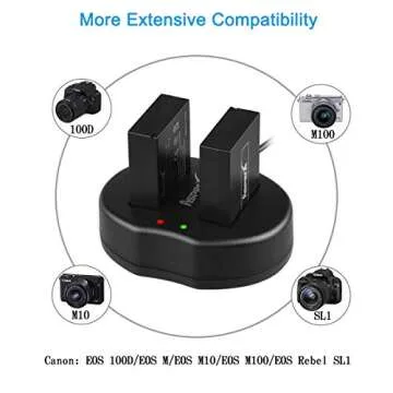 Asperx LP-E12 Battery 2 Pack and Rapid Dual Charger Compatible with Canon Rebel SL1, EOS-M, EOS M2, EOS M10, EOS M50, EOS M100