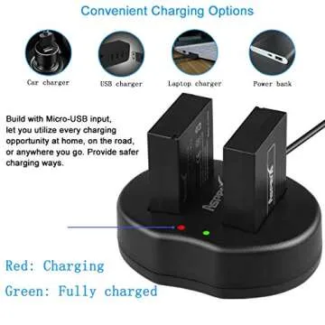 Asperx LP-E12 Battery 2 Pack and Rapid Dual Charger Compatible with Canon Rebel SL1, EOS-M, EOS M2, EOS M10, EOS M50, EOS M100