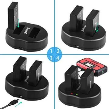 Asperx LP-E12 Battery 2 Pack and Rapid Dual Charger Compatible with Canon Rebel SL1, EOS-M, EOS M2, EOS M10, EOS M50, EOS M100